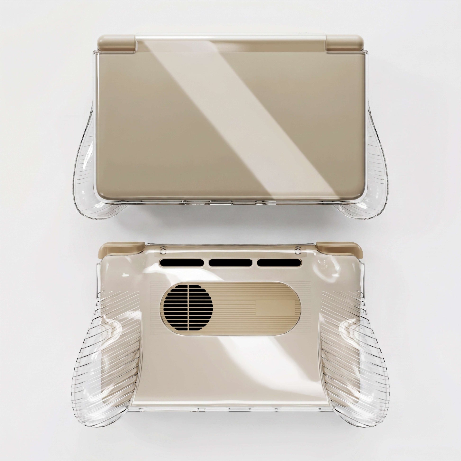 AYN THOR transparent TPU shell showing fitted ports vents and button access