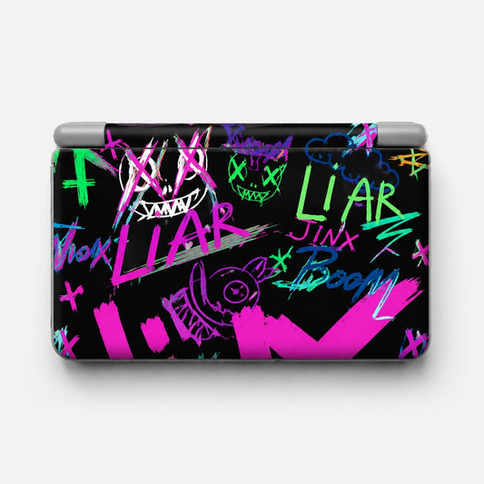 Cyber Bloom full-body vinyl skin installed on AYN THOR handheld by GripPixel