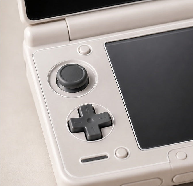 AYN THOR cutout screen protector shown aligned over dual-screen handheld