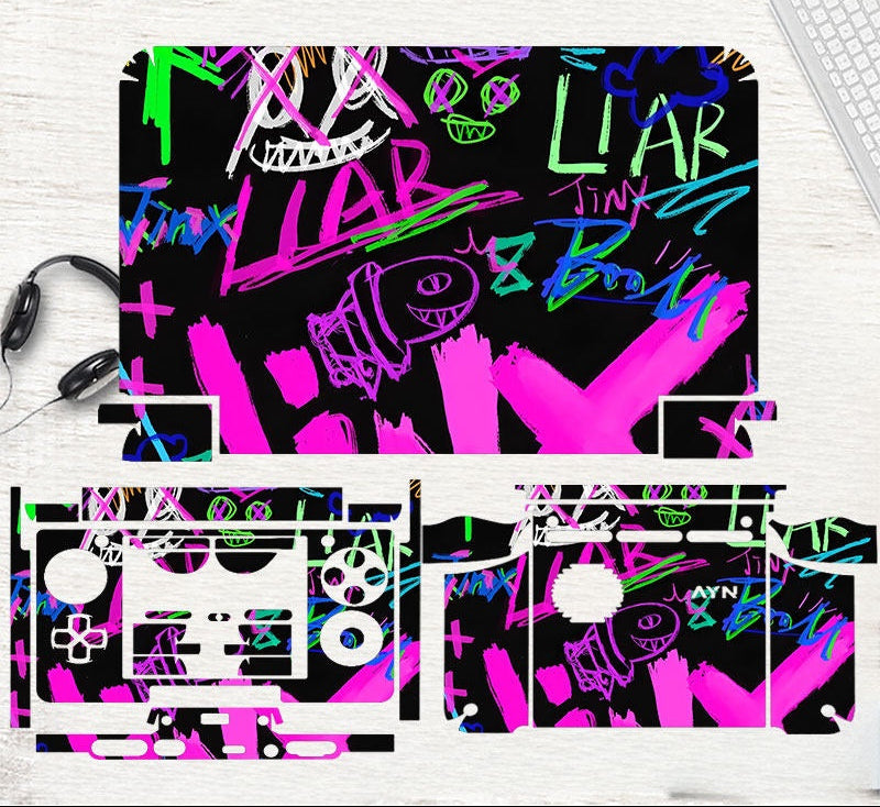 Cyber Bloom AYN THOR full-body skin layout with screen button and vent openings